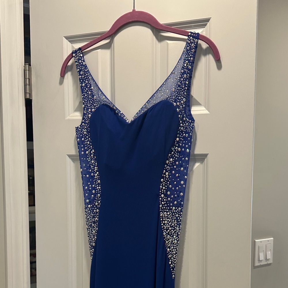 Jovani Elegant Blue Evening Gown worn once in perfect condition - Picture 7 of 13